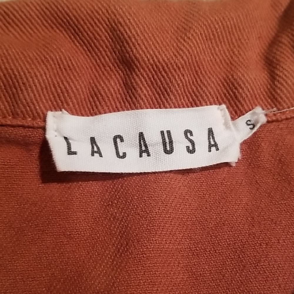 Lacausa Rust Orange Button-Up Jacket - Picture 4 of 5